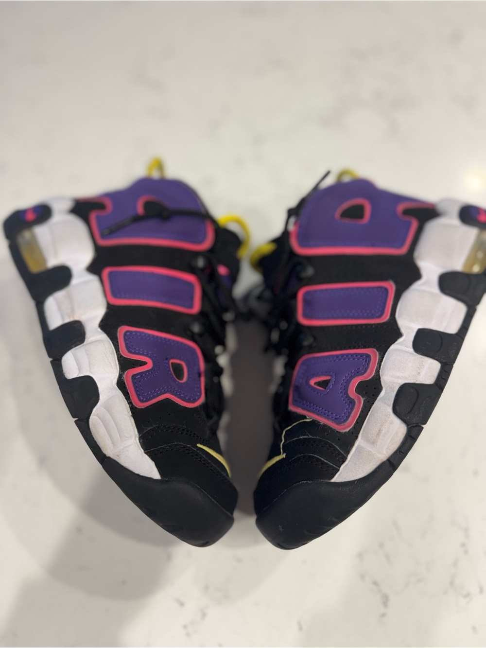 Nike Kids Bold 'AIR' Sneakers in Black, Purple & Pink